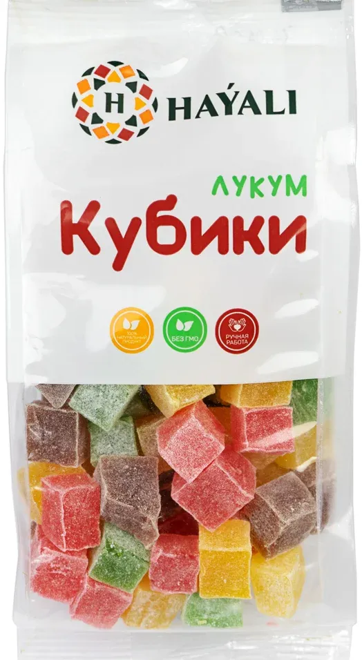 Лукум Hayali Кубики ягодный микс 250 г 82₽