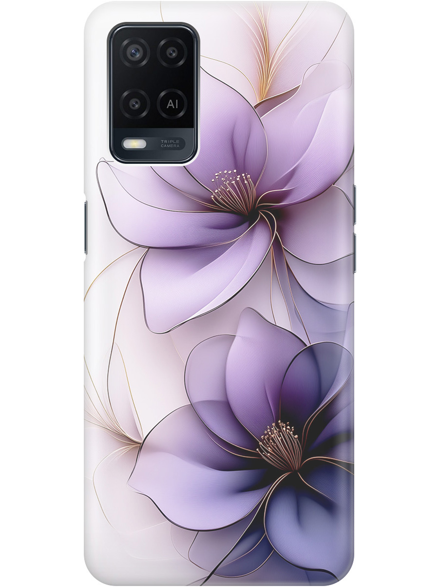 

Силиконовый чехол на Oppo A54 с принтом "Сиреневые цветы", Прозрачный;белый;серый;фиолетовый, 726147121