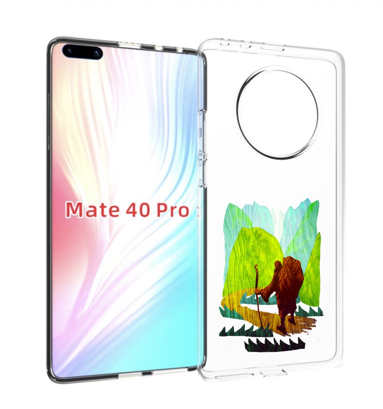 

Чехол MyPads Лесная тропа для Huawei Mate 40 Pro (NOH-NX9), Прозрачный, Tocco