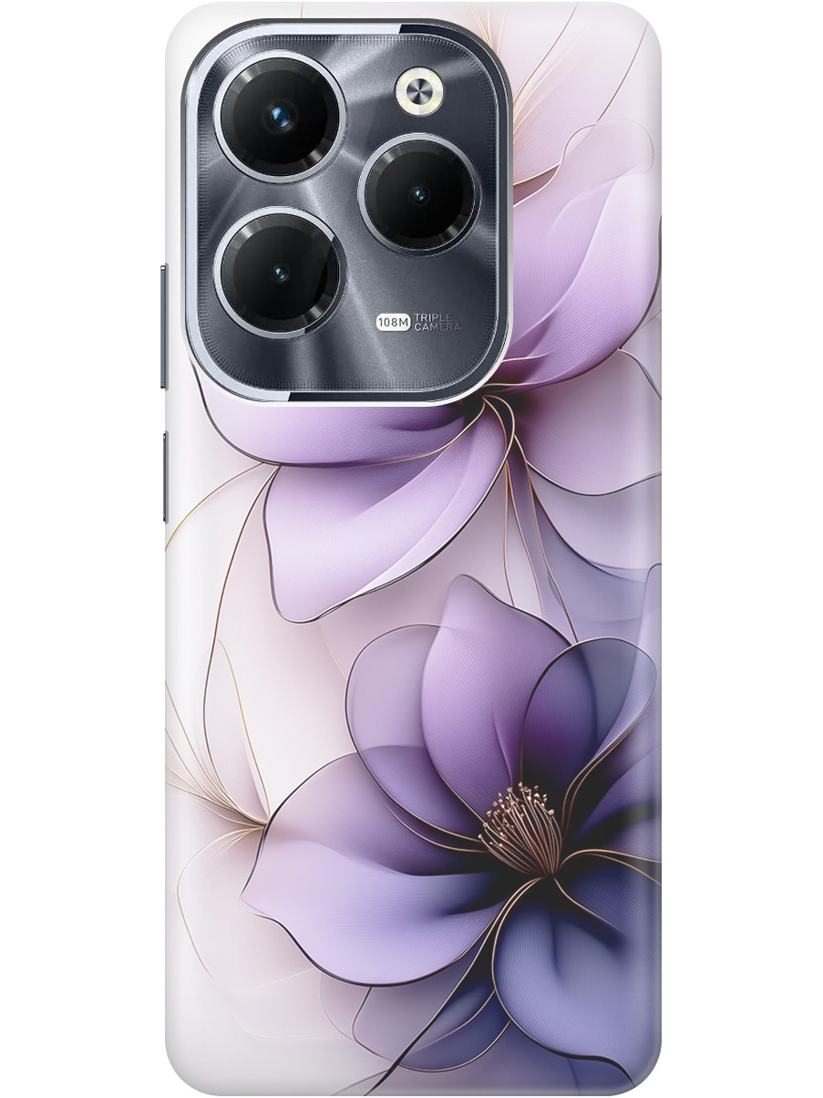 

Силиконовый чехол на Infinix Hot 40 / Hot 40 Pro с принтом "Сиреневые цветы", Прозрачный;белый;серый;фиолетовый, 778679221