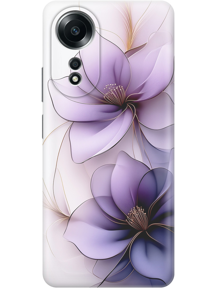 

Силиконовый чехол на Oppo A58 4G с принтом "Сиреневые цветы", Прозрачный;белый;серый;фиолетовый, 782629421
