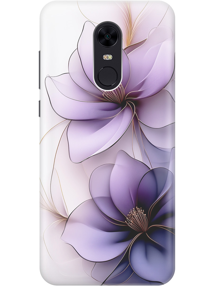 

Силиконовый чехол на Xiaomi Redmi 5 Plus с принтом "Сиреневые цветы", Прозрачный;белый;серый;фиолетовый, 717097521