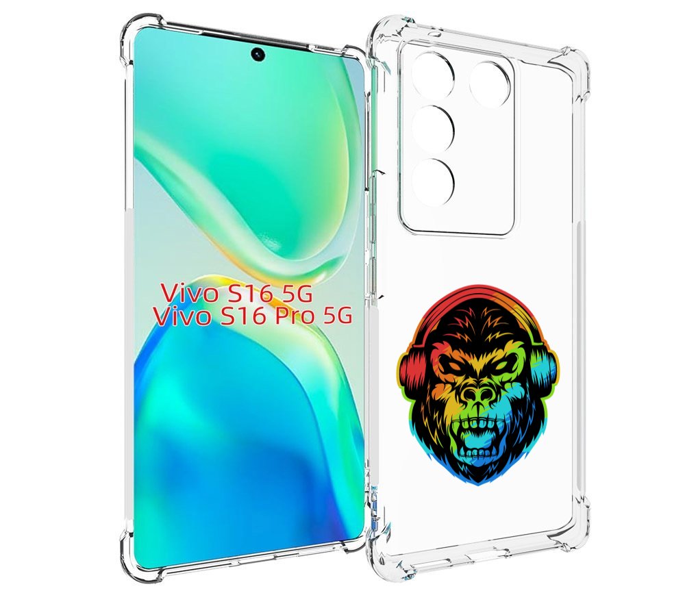 

Чехол MyPads Горилла-в-наушниках для Vivo S16 5G/S16 Pro 5G/V27/V27 Pro, Tocco