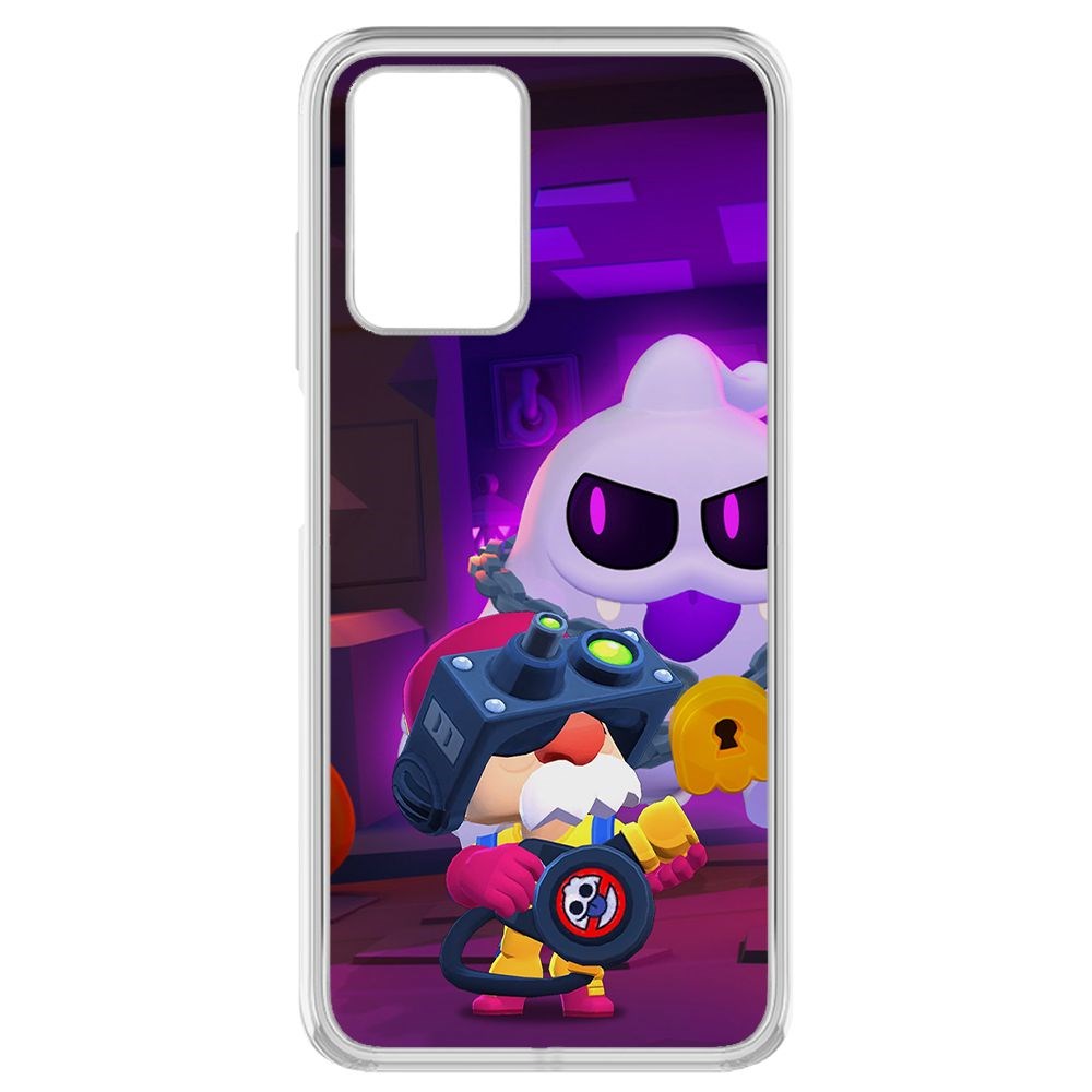 

Чехол-накладка Brawl Stars-Охотник за Скуиками Гэйл для Xiaomi Redmi 10, Прозрачный