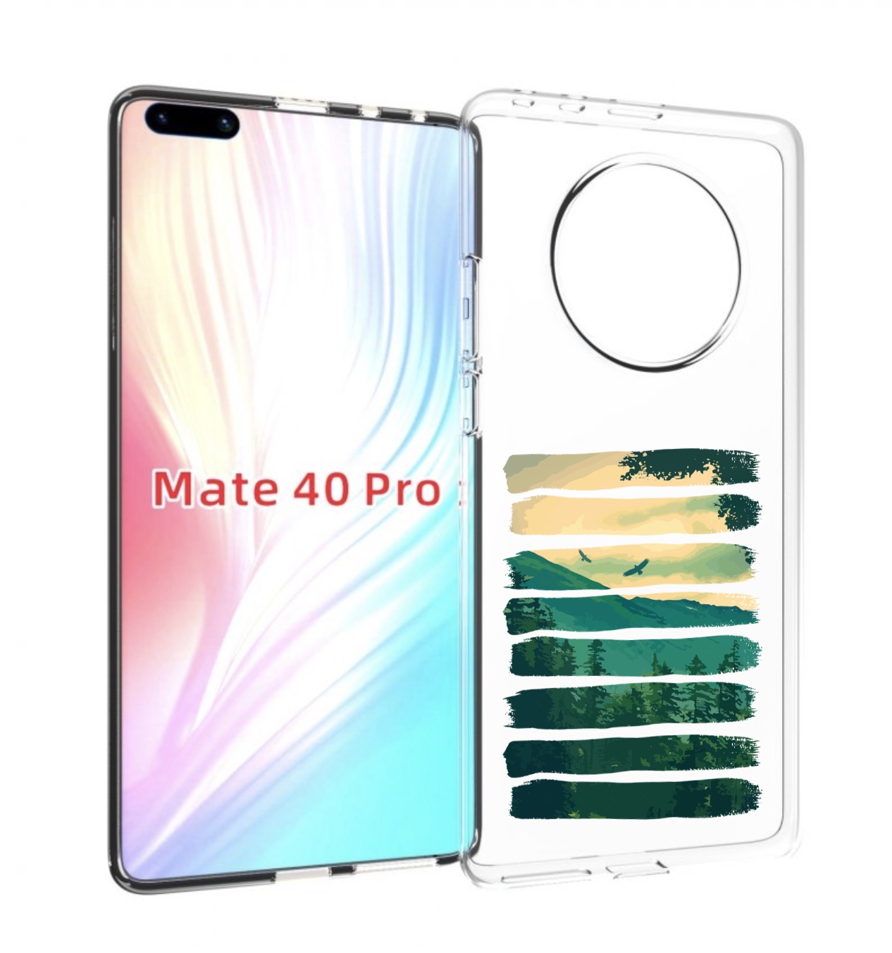 

Чехол MyPads Лесная чаща для Huawei Mate 40 Pro (NOH-NX9), Прозрачный, Tocco