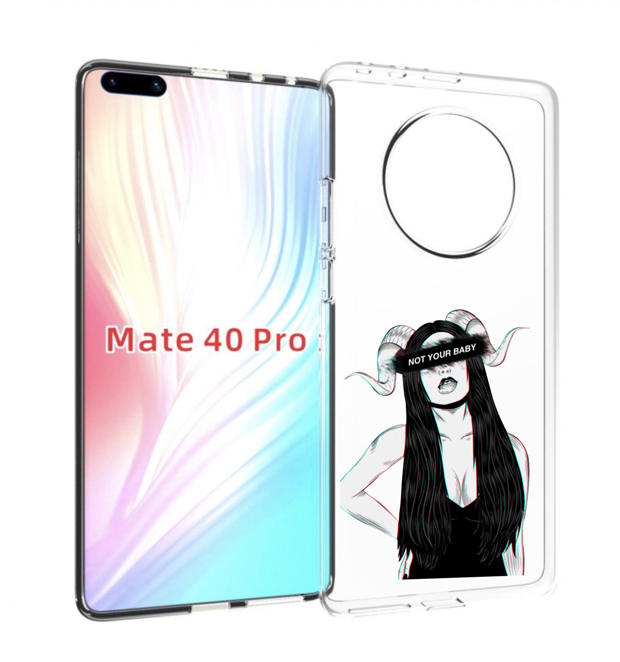 

Чехол Mypads Not-Your Для Huawei Mate 40 Pro (Noh-Nx9), Прозрачный, Tocco