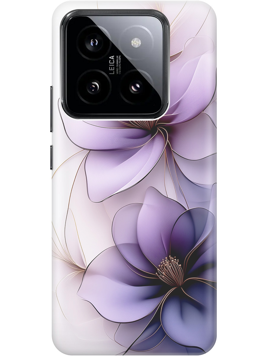 

Силиконовый чехол на Xiaomi 14 Pro с принтом "Сиреневые цветы", Прозрачный;белый;серый;фиолетовый, 777771021