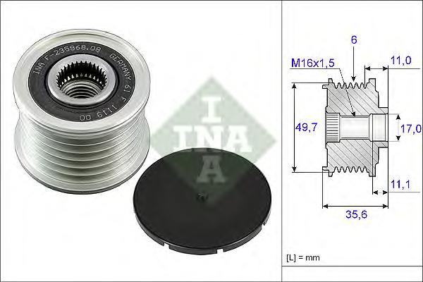

Обгонная Муфта Генератора Меrсеdеs 200-320 Сdi W203,211 INA 535008610