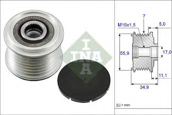 

Муфта Обгонная Шкива Генератора INA 535008310