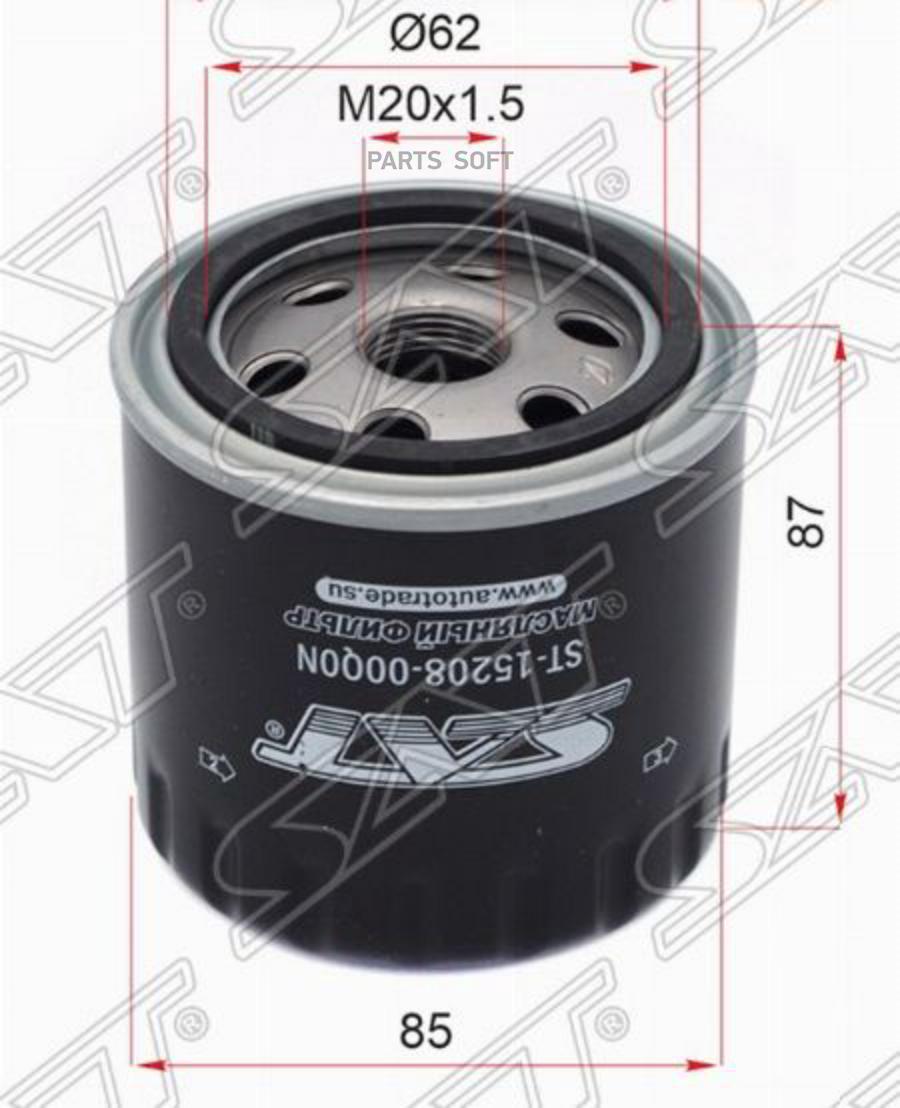 

SAT ST-15208-00Q0N Фильтр масляный NISSAN PATHFINDER/NAVARA 3.0 DCI V9X 10-14/INFINITI FX3