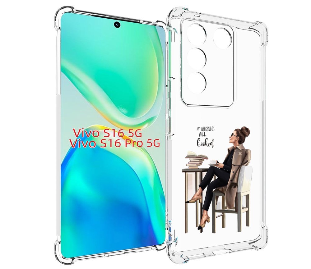 

Чехол MyPads Девушка-в-кофейне для Vivo S16 5G/S16 Pro 5G/V27/V27 Pro, Tocco