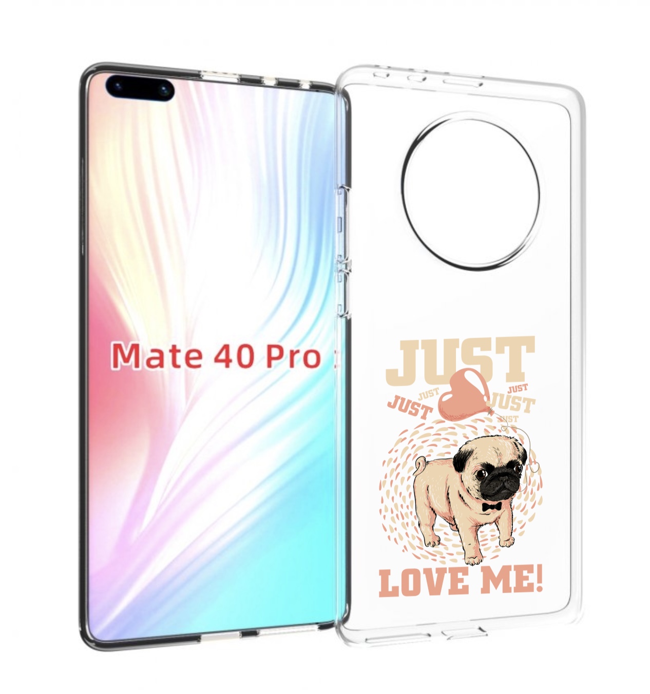 

Чехол MyPads Люби меня для Huawei Mate 40 Pro (NOH-NX9), Прозрачный, Tocco