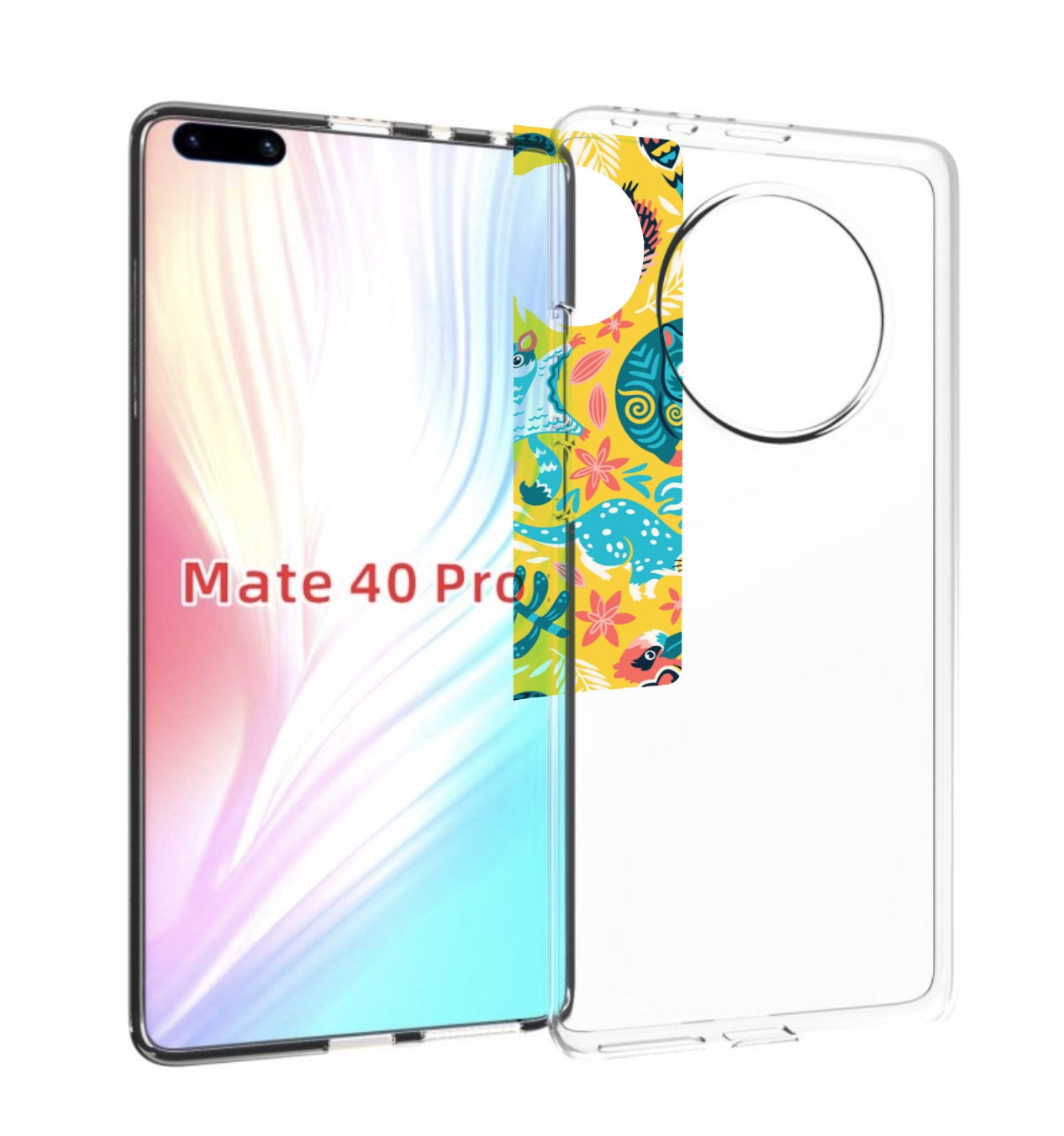 

Чехол Mypads Seamless-Pattern Для Huawei Mate 40 Pro (Noh-Nx9), Прозрачный, Tocco