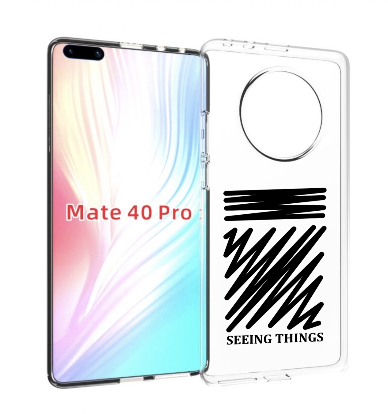 

Чехол Mypads Seeing-Things Для Huawei Mate 40 Pro (Noh-Nx9), Прозрачный, Tocco