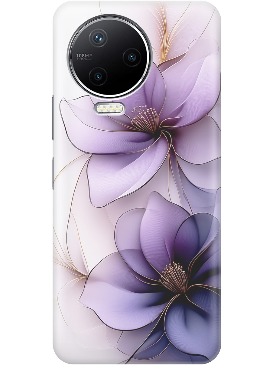 

Силиконовый чехол на Infinix Note 12 Pro с принтом "Сиреневые цветы", Прозрачный;белый;серый;фиолетовый, 762092721