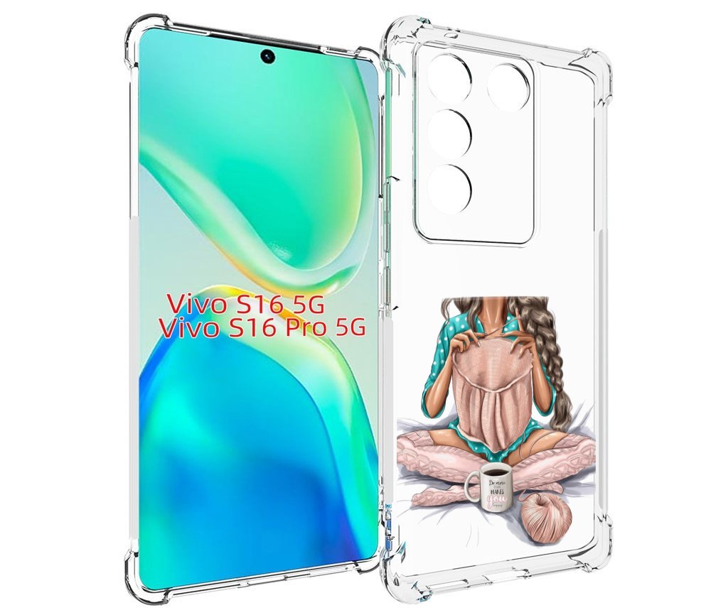

Чехол MyPads Девушка-вяжет женский для Vivo S16 5G/S16 Pro 5G/V27/V27 Pro, Tocco