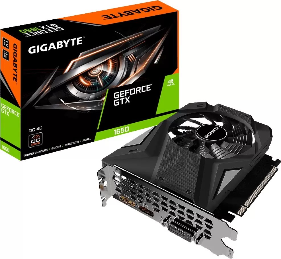 

Видеокарта GIGABYTE NVIDIA GeForce GTX 1650 D6 OC rev. 2.0 (GV-N1656OC-4GD), Черный, GeForce GTX 1650 D6 OC rev. 2.0