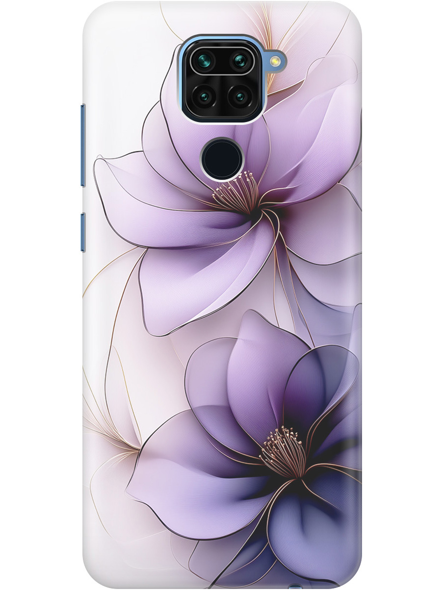 

Силиконовый чехол на Xiaomi Redmi Note 9 с принтом "Сиреневые цветы", Прозрачный;белый;серый;фиолетовый, 723101321