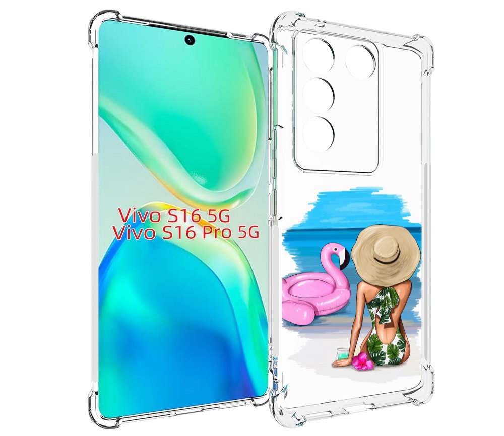 

Чехол MyPads Девушка-и-фламинго женский для Vivo S16 5G/S16 Pro 5G/V27/V27 Pro, Tocco