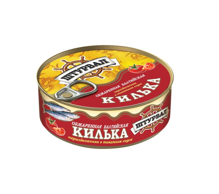 Килька Штурвал Балтийская обжаренная в томатном соусе 250 г