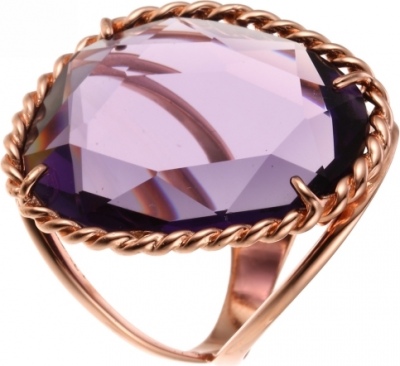 Кольцо из серебра со стеклом р. 17 JV B3208T_US_001_PINK
