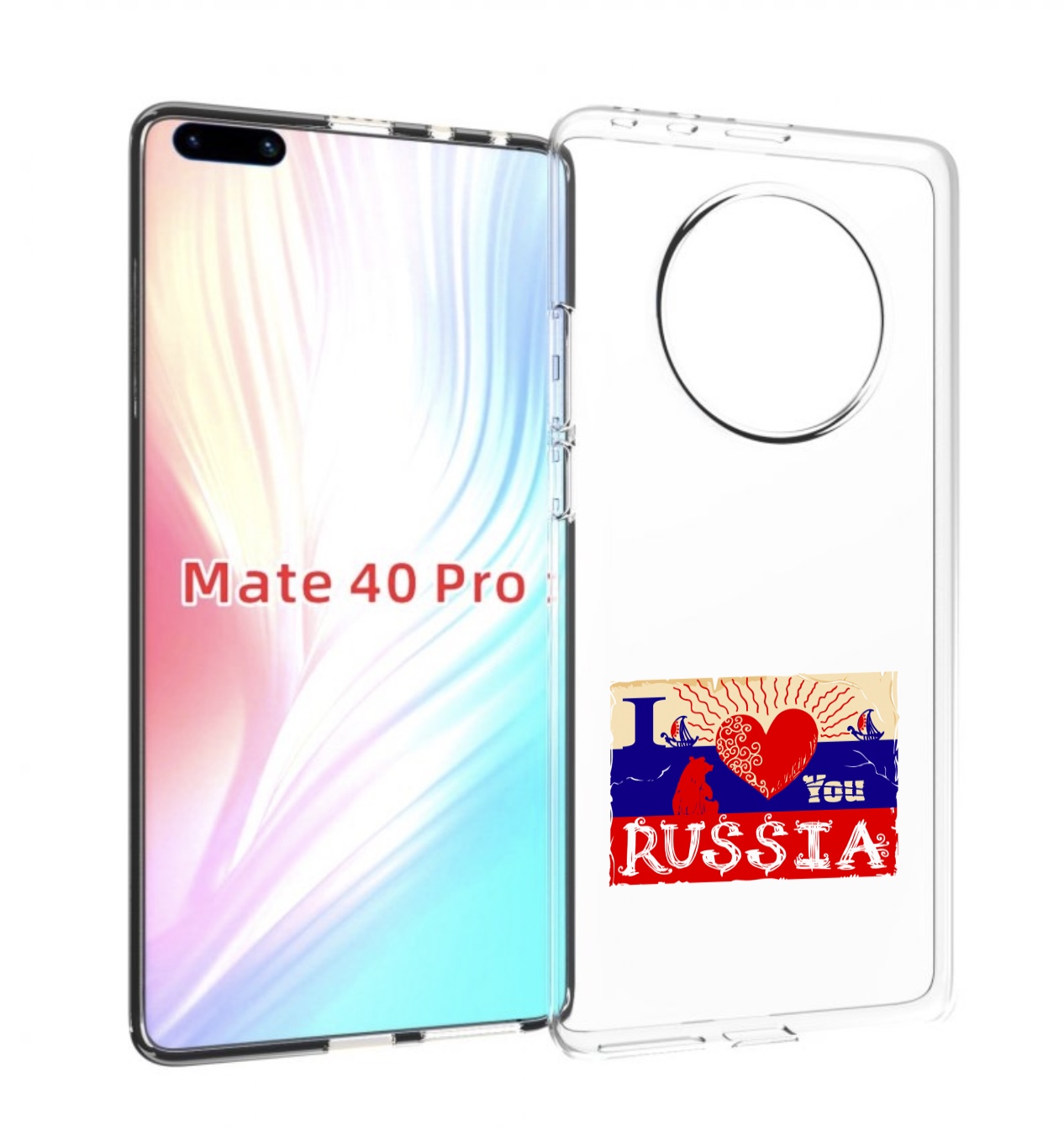 

Чехол MyPads Люблю Россию для Huawei Mate 40 Pro (NOH-NX9), Прозрачный, Tocco