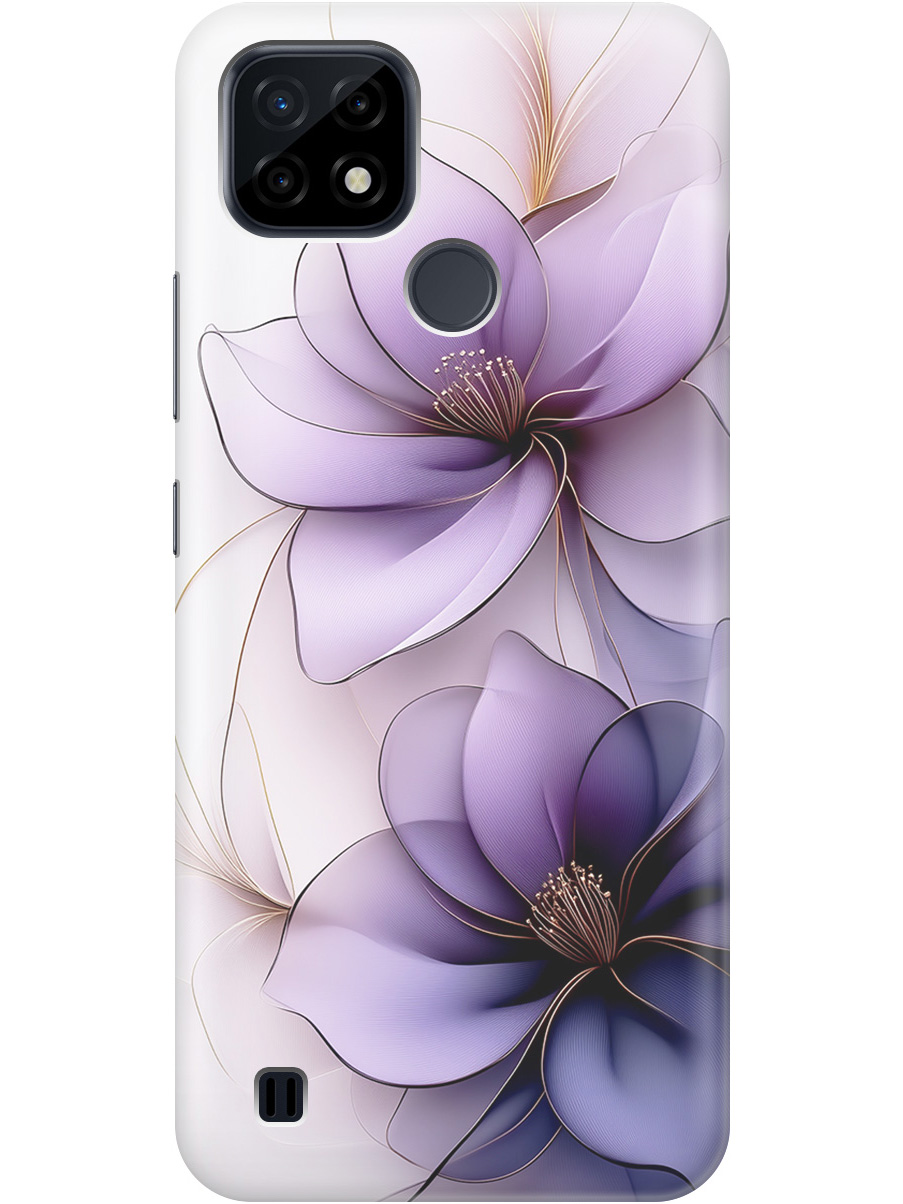 

Силиконовый чехол на realme C21 с принтом "Сиреневые цветы", Прозрачный;белый;серый;фиолетовый, 726147521