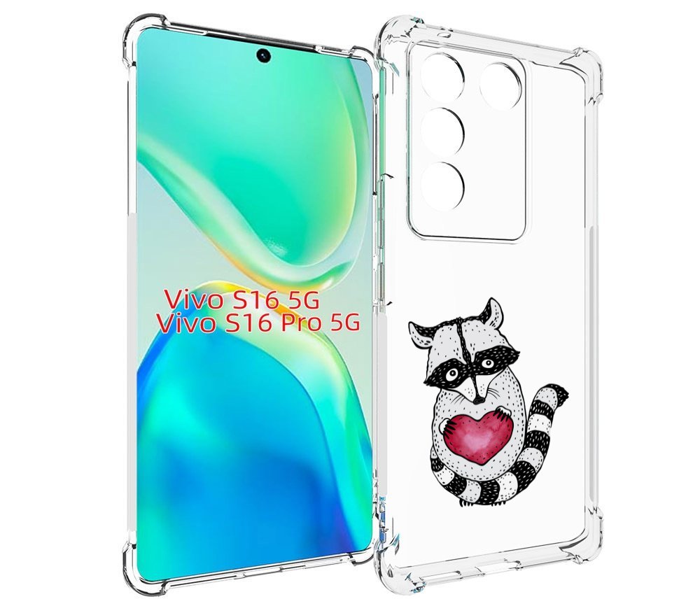 

Чехол MyPads Енот с сердечком для Vivo S16 5G/S16 Pro 5G/V27/V27 Pro, Tocco