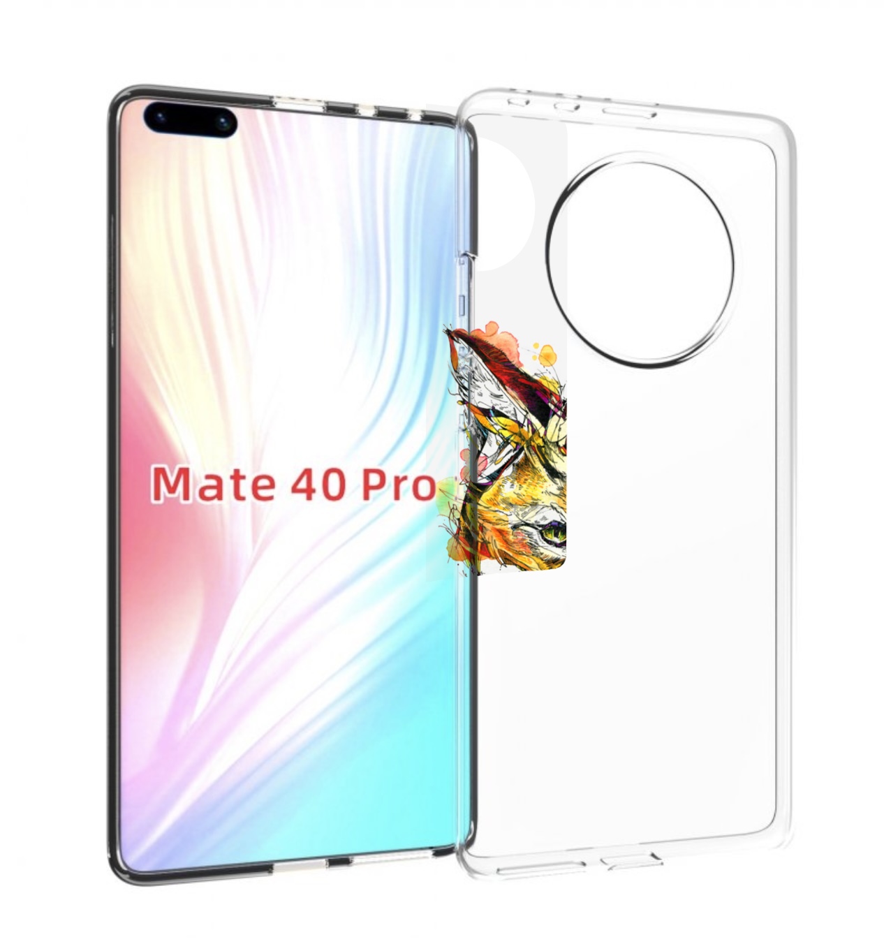 

Чехол MyPads Акварельная лиса для Huawei Mate 40 Pro (NOH-NX9), Прозрачный, Tocco