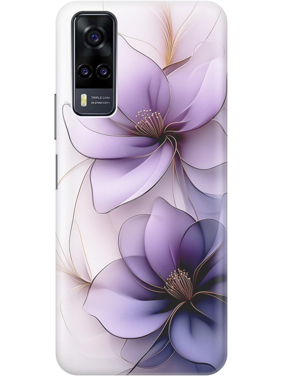 

Силиконовый чехол на Vivo Y31 / Y53s 4G / Y51 2020 с принтом "Сиреневые цветы", Прозрачный;белый;серый;фиолетовый, 743438321