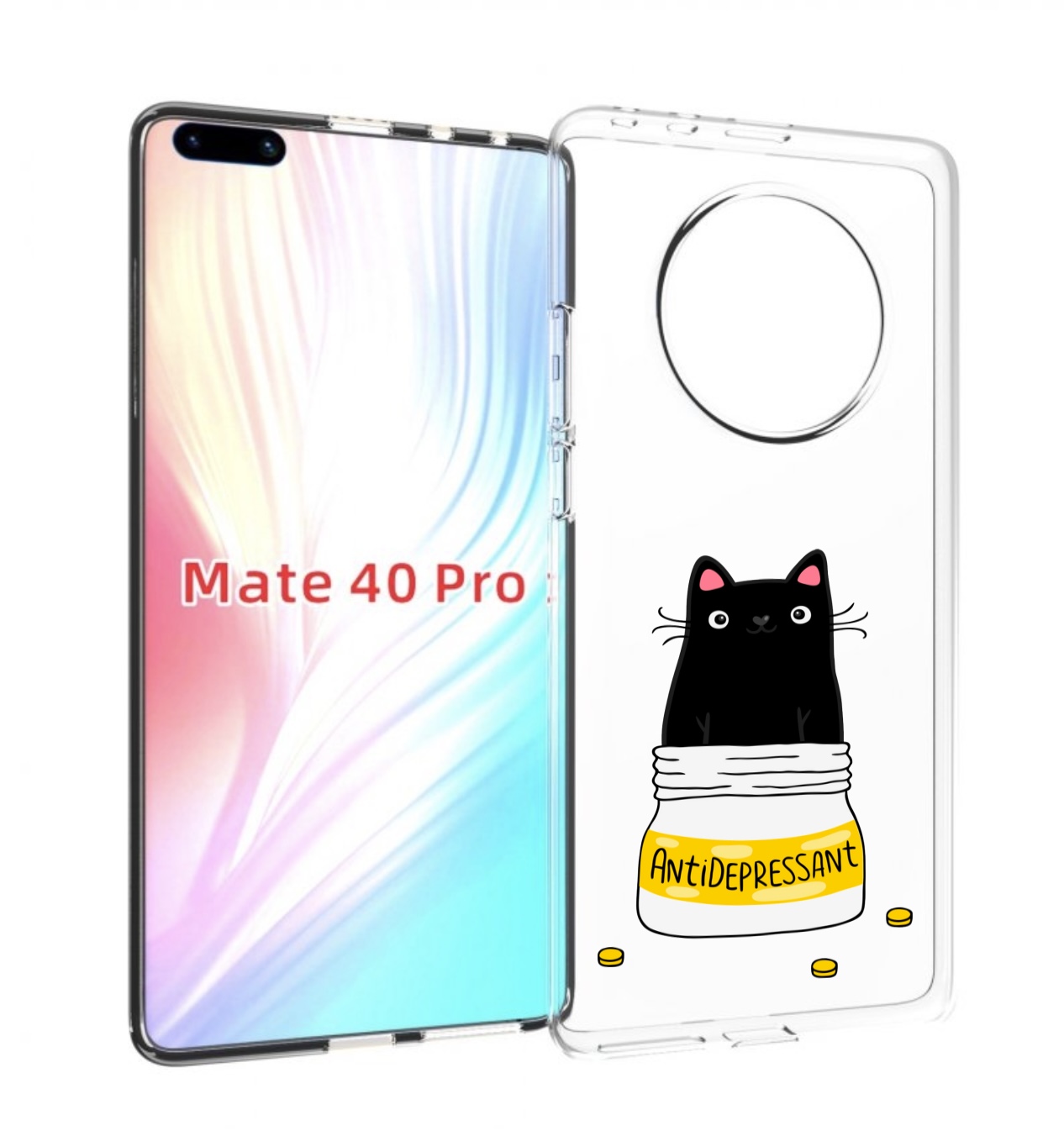 

Чехол MyPads Антидеприсан для Huawei Mate 40 Pro (NOH-NX9), Прозрачный, Tocco