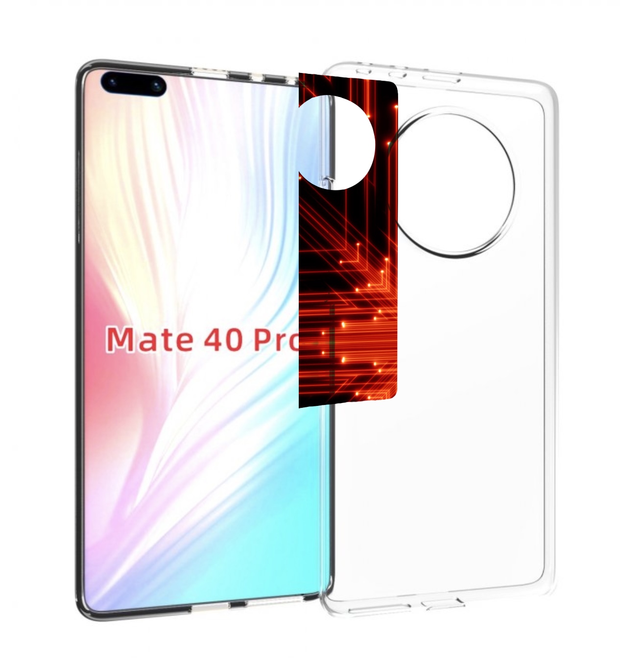 

Чехол MyPads Ауди-на-неоновом-фоне для Huawei Mate 40 Pro (NOH-NX9), Прозрачный, Tocco