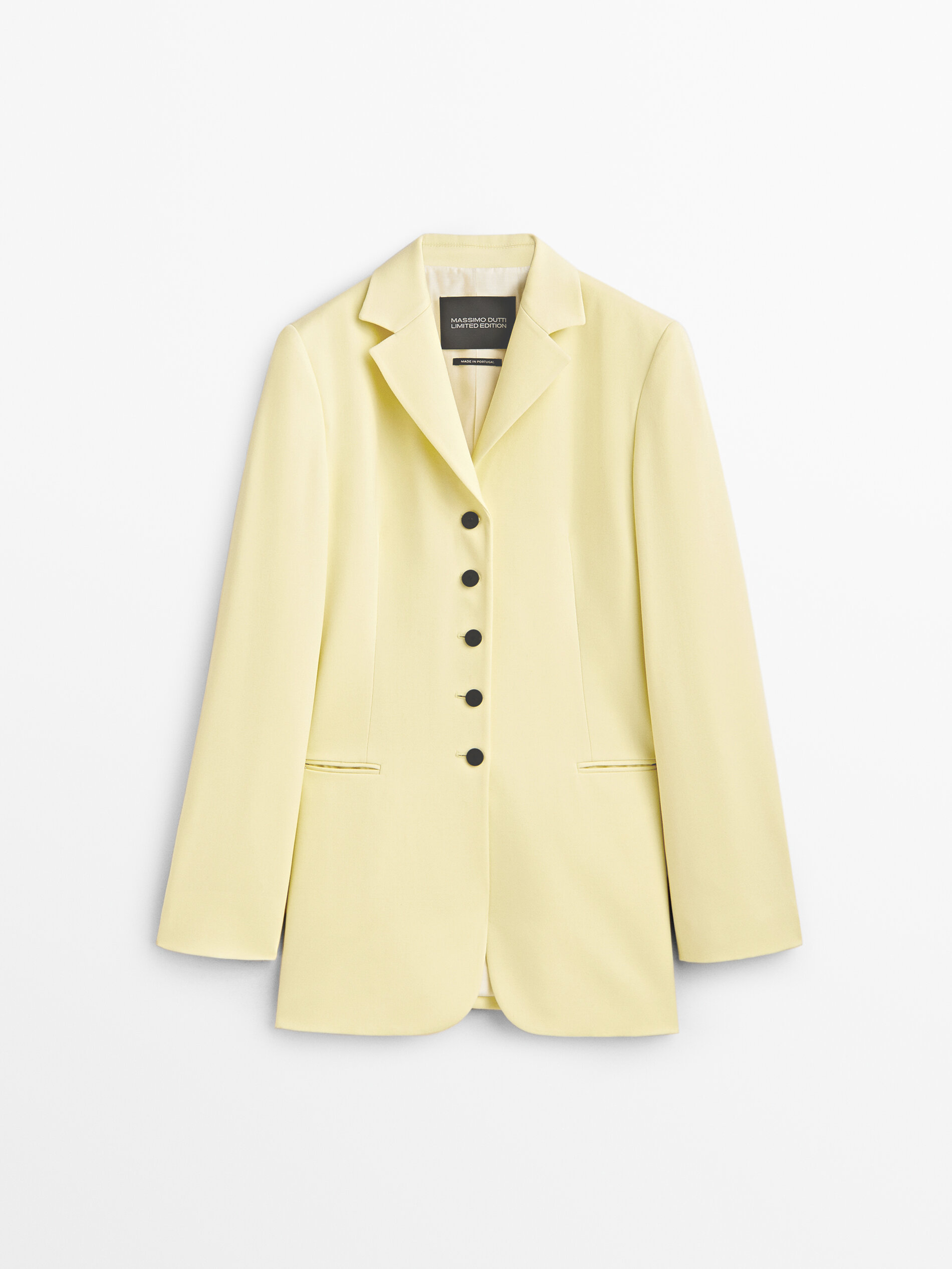 

Блейзер женский Massimo Dutti 06081555319 желтый 40, 06081555319