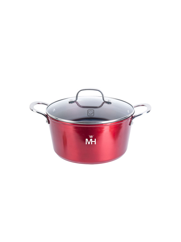 

Кастрюля с крышкой MercuryHaus Red алюминий 2,8л MC-1780, Красный
