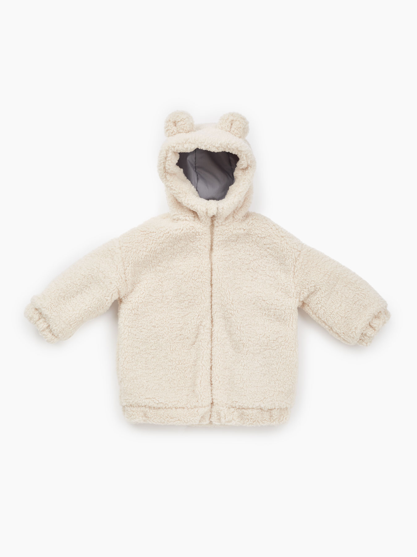 Купить 88055, Куртка из искусственного меха (milky, 98) Happy Baby бежевый 98,