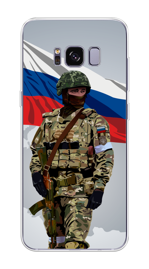 

Чехол Awog на Samsung Galaxy S8 Plus "Солдат с флагом", Белый;синий;красный;зеленый, 24850-1