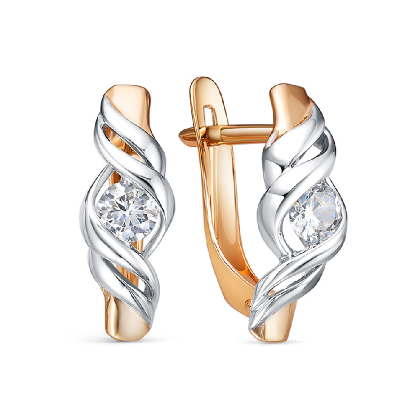 

Серьги из золота с фианитом Del'ta 1203298, 1203298