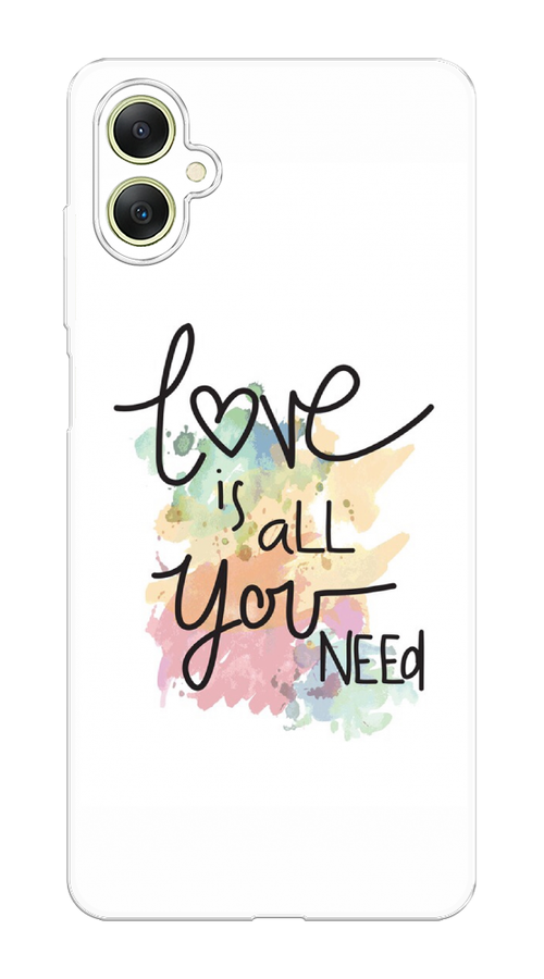 

Чехол на Samsung Galaxy A06 "Love is all you need", Белый;черный;зеленый, 2110150-1