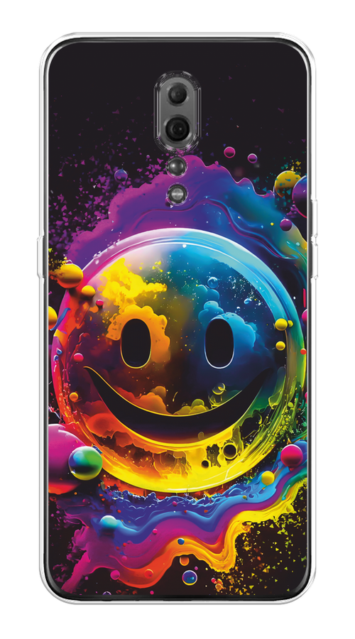 

Чехол Awog на Oppo Reno Z "Кислотный смайл", Фиолетовый;желтый;синий, 250950-1
