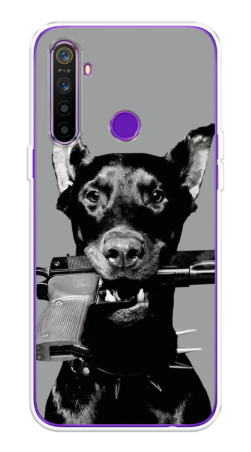 

Чехол Awog на Realme 5 "Доберман", Серый, 251550-1