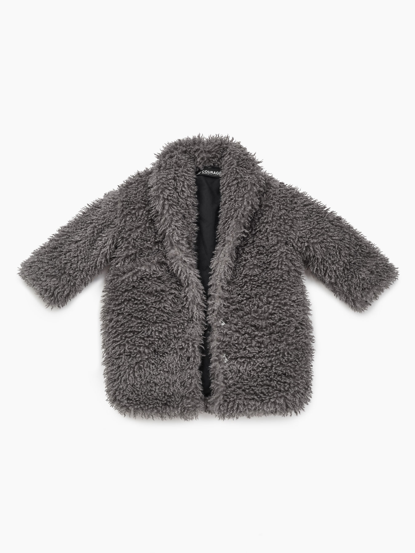 Пальто из искусственного меха (grey, 110) Happy Baby серый 110