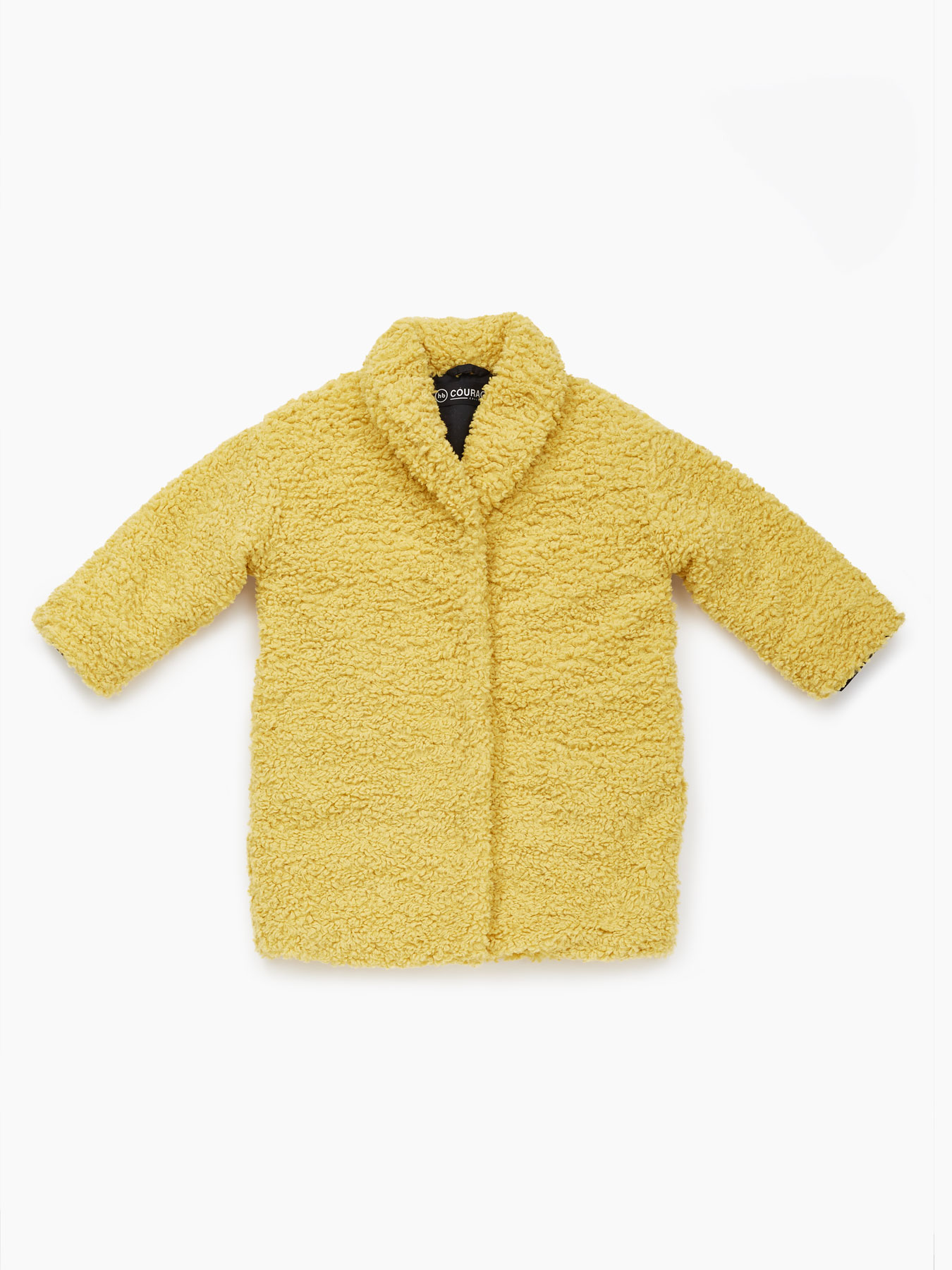 Пальто из искусственного меха (yellow, 110) Happy Baby желтый 110