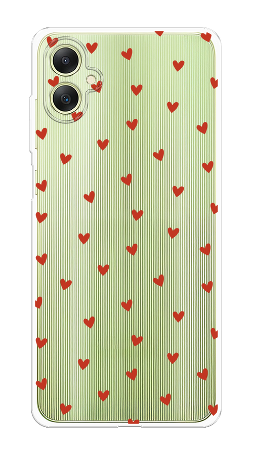 

Чехол на Samsung Galaxy A06 "Red hearts", Красный;прозрачный, 2110150-1
