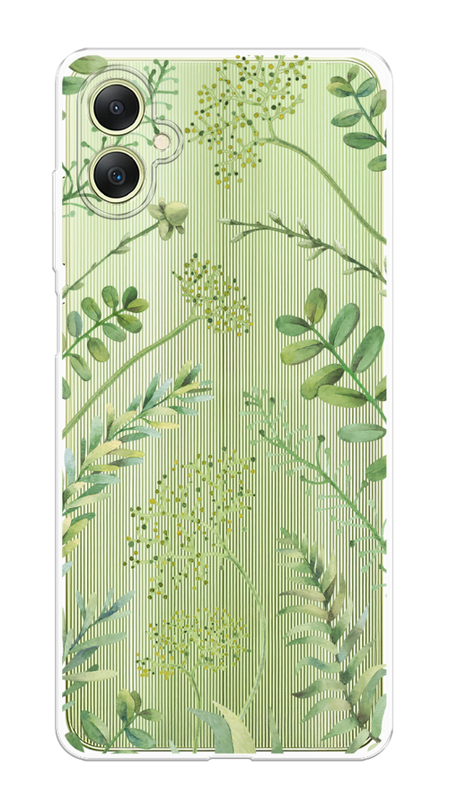 

Чехол на Samsung Galaxy A06 "Green Leaves", Зеленый;прозрачный, 2110150-1