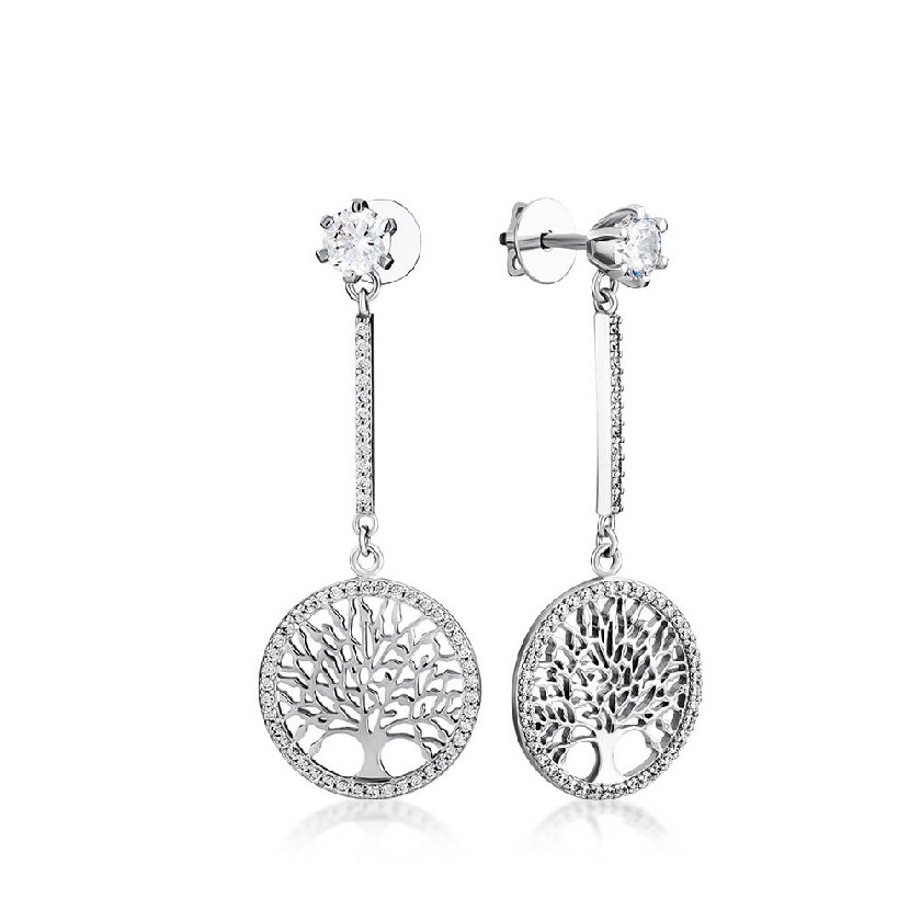 

Серьги из серебра с фианитом Jeda 3539.1, 3539.1