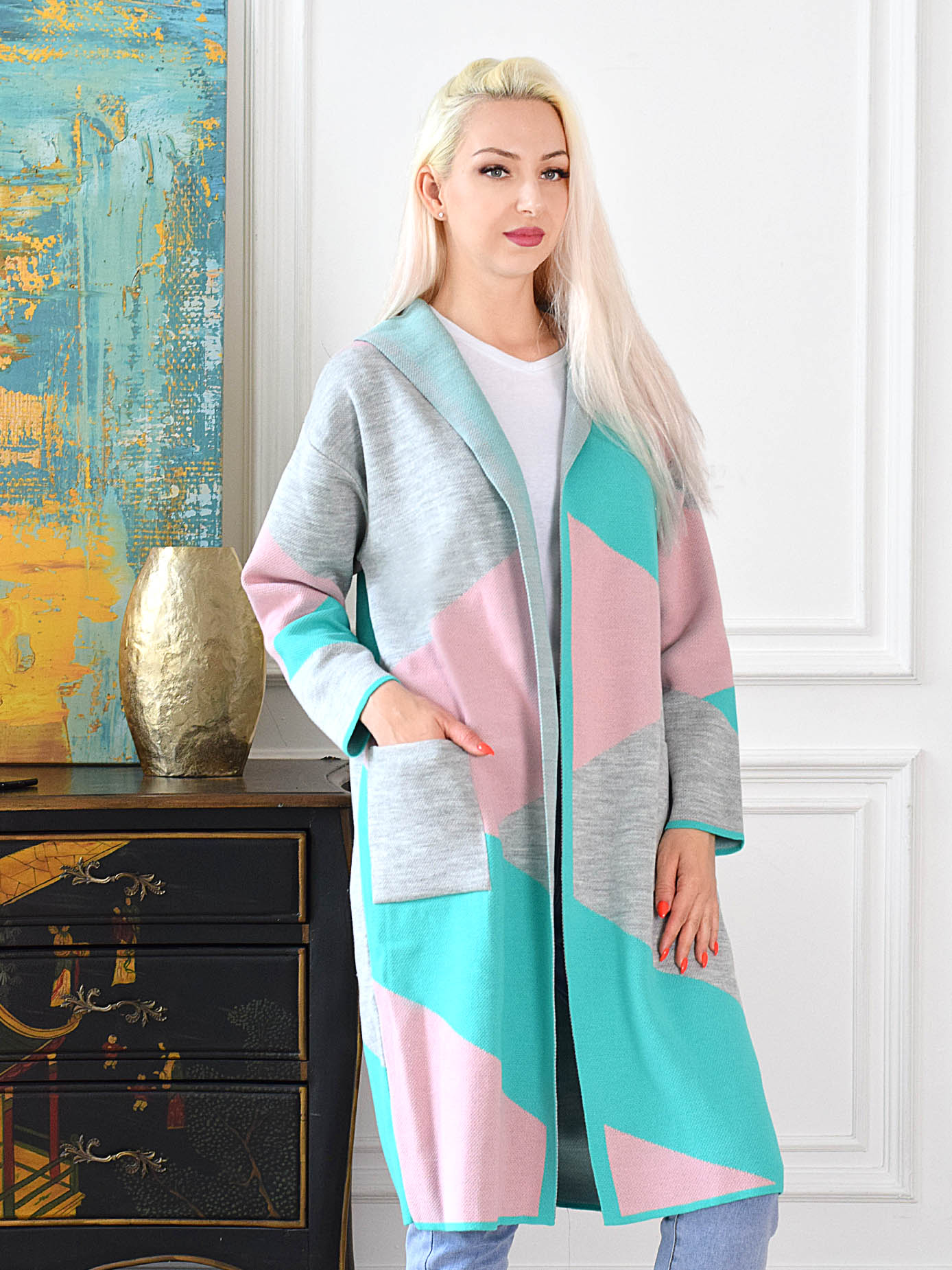 

Кардиган женский MILANIKA 1209 разноцветный 52 RU, 1209