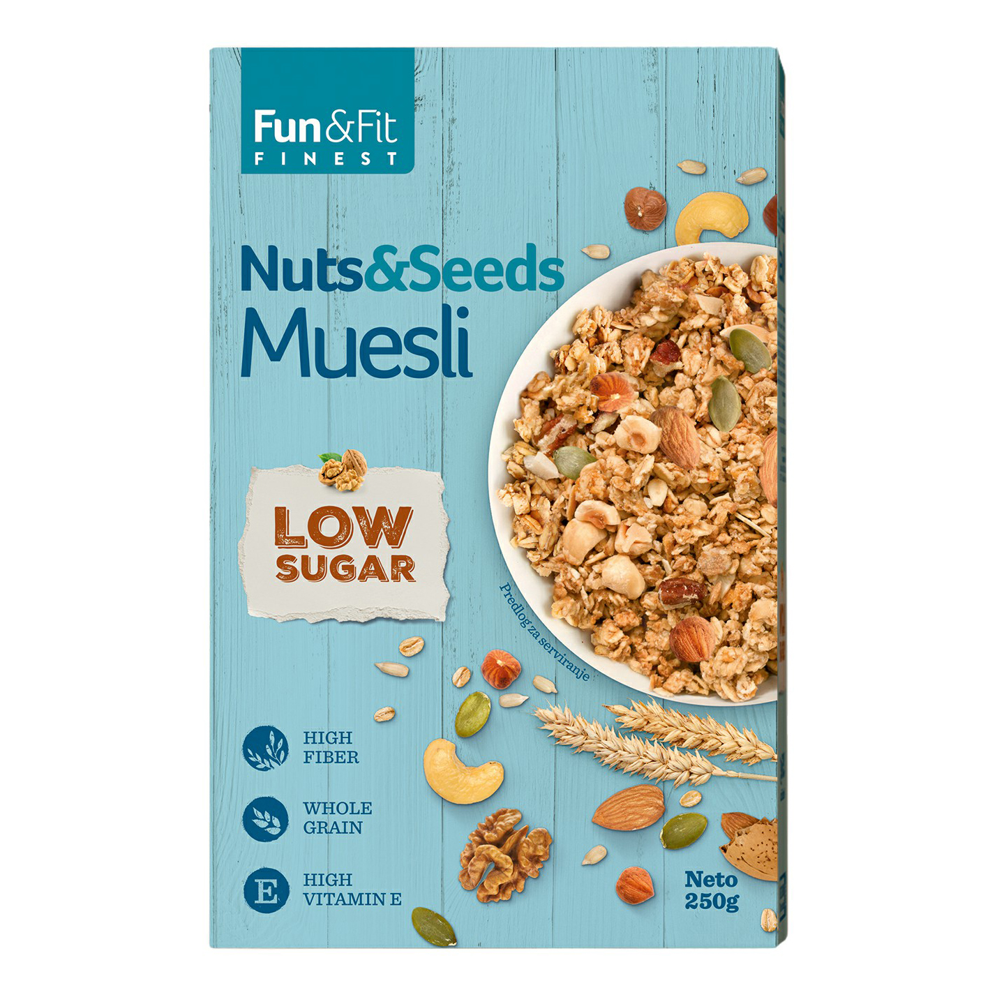 

Мюсли Fun & Fit с орехами и семечками 250 г