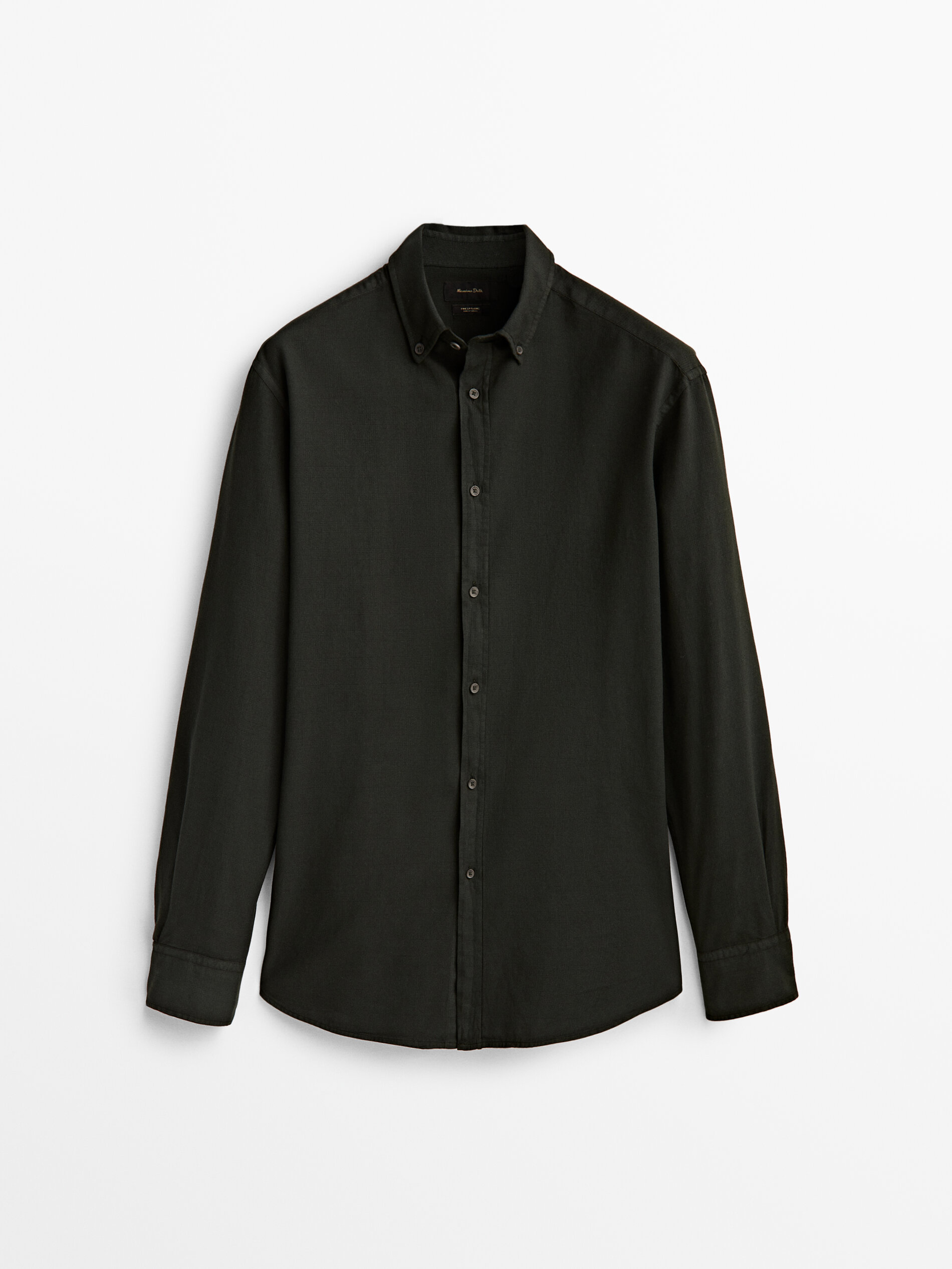 

Рубашка мужская Massimo Dutti 00141331529 зеленая S, 00141331529