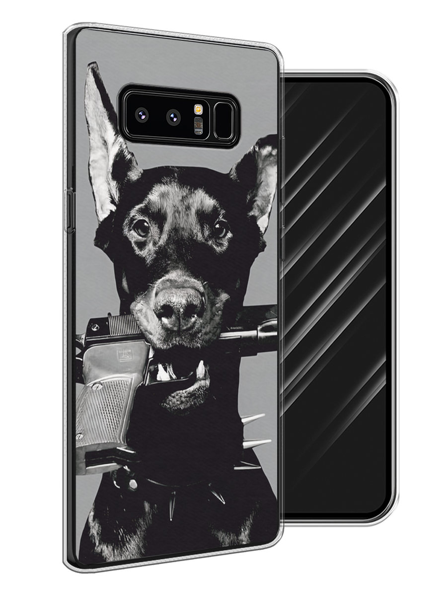 

Чехол Awog на Samsung Galaxy Note 8 "Доберман", Серый, 25250-1
