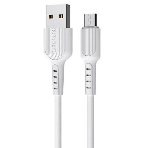 Кабель USB*2.0 Am-microB Borofone BX16 White, белый - 1 метр BX16m White